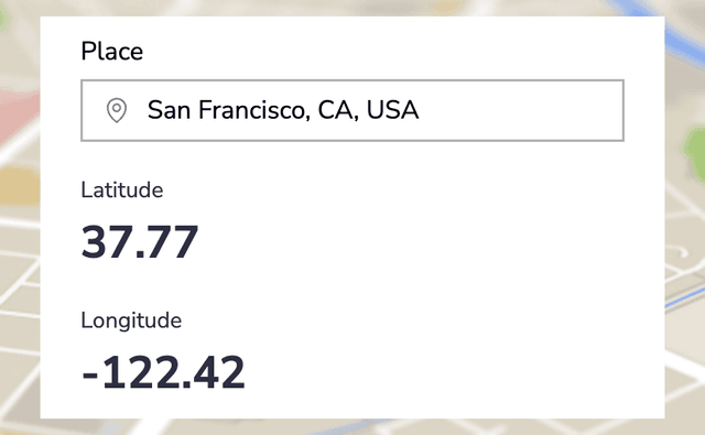 Latitude/Longitude Calculator template - Made by ActiveCalculator