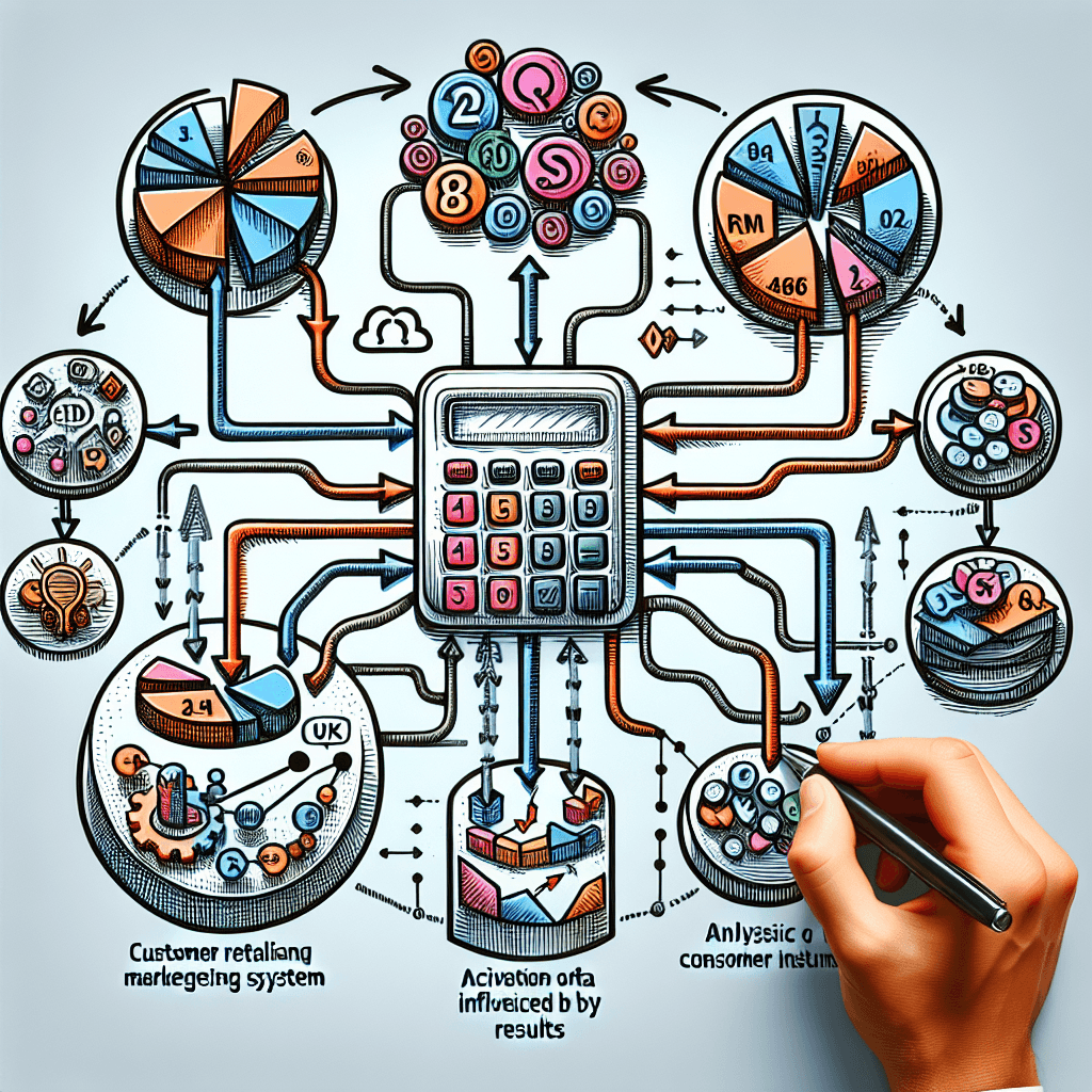 A diagram showing the integration of an embedded calculator with a CRM system, email marketing platform, and analytics tools