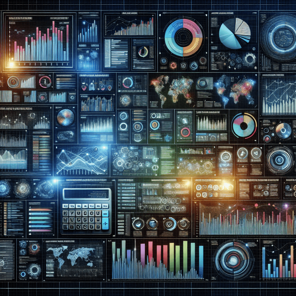 A dashboard displaying various charts and graphs based on calculator data, showcasing user preferences, pain points, and product insights