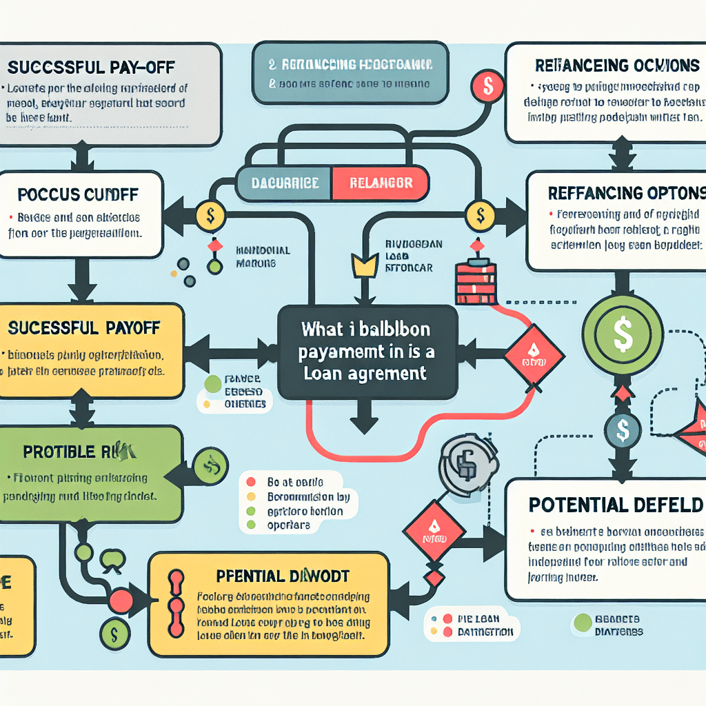 A flow chart illustrating the potential outcomes and risks associated with a balloon payment