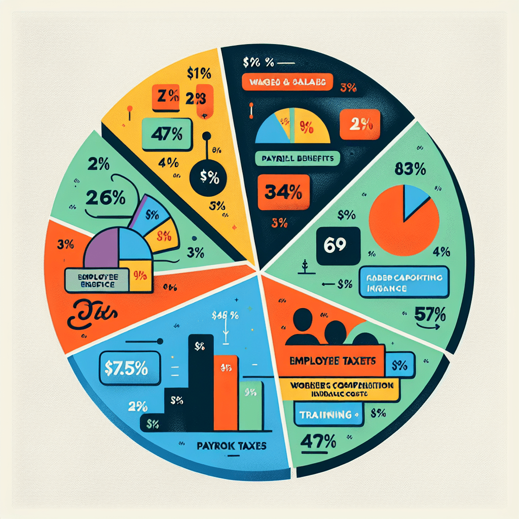 breakdown of labor costs in a pie chart