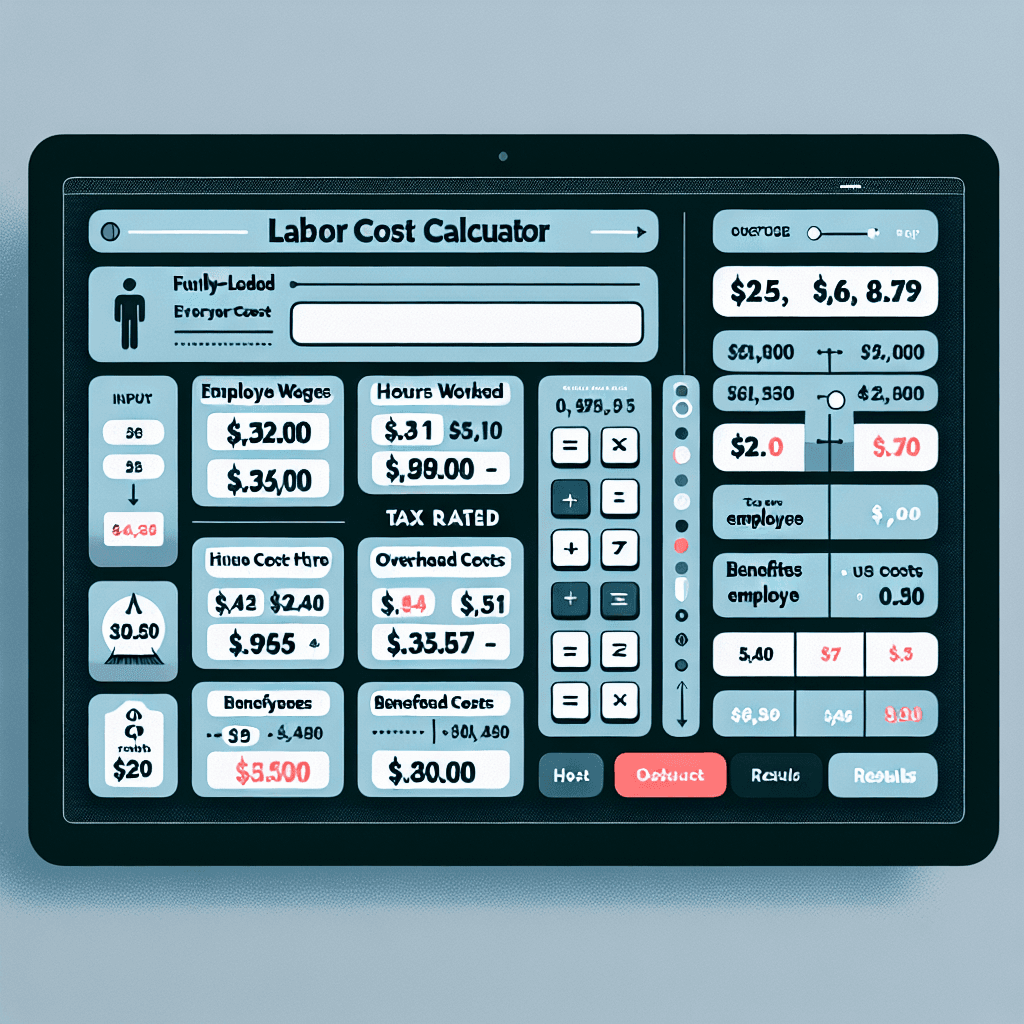 example of labor cost calculator inputs and outputs