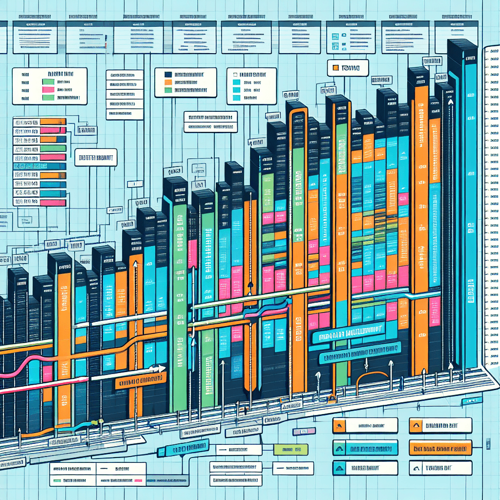 Gantt chart showing the project timeline and task allocation