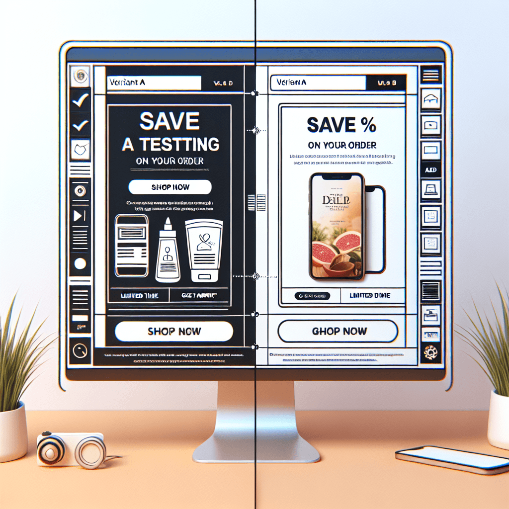 A/B testing example for ad creative