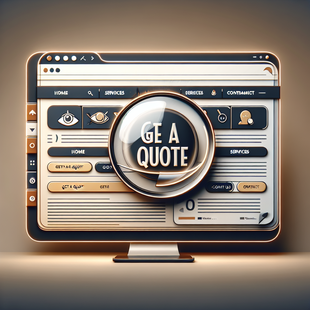 a website navigation menu with a prominent 'Get a Quote' button