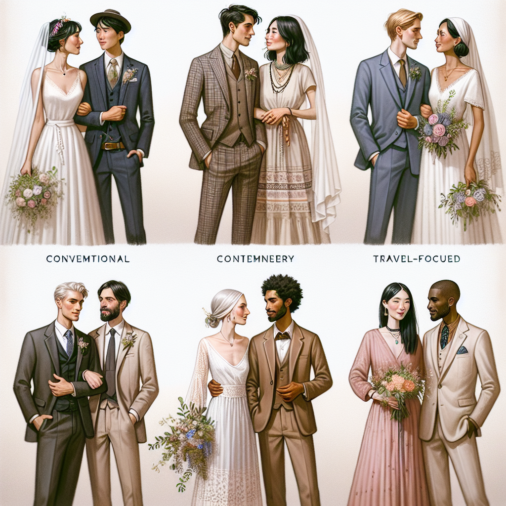 A diverse group of couples representing different target markets