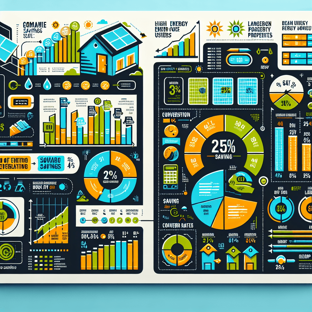 A visual representation of solar savings calculator lead data, highlighting key insights