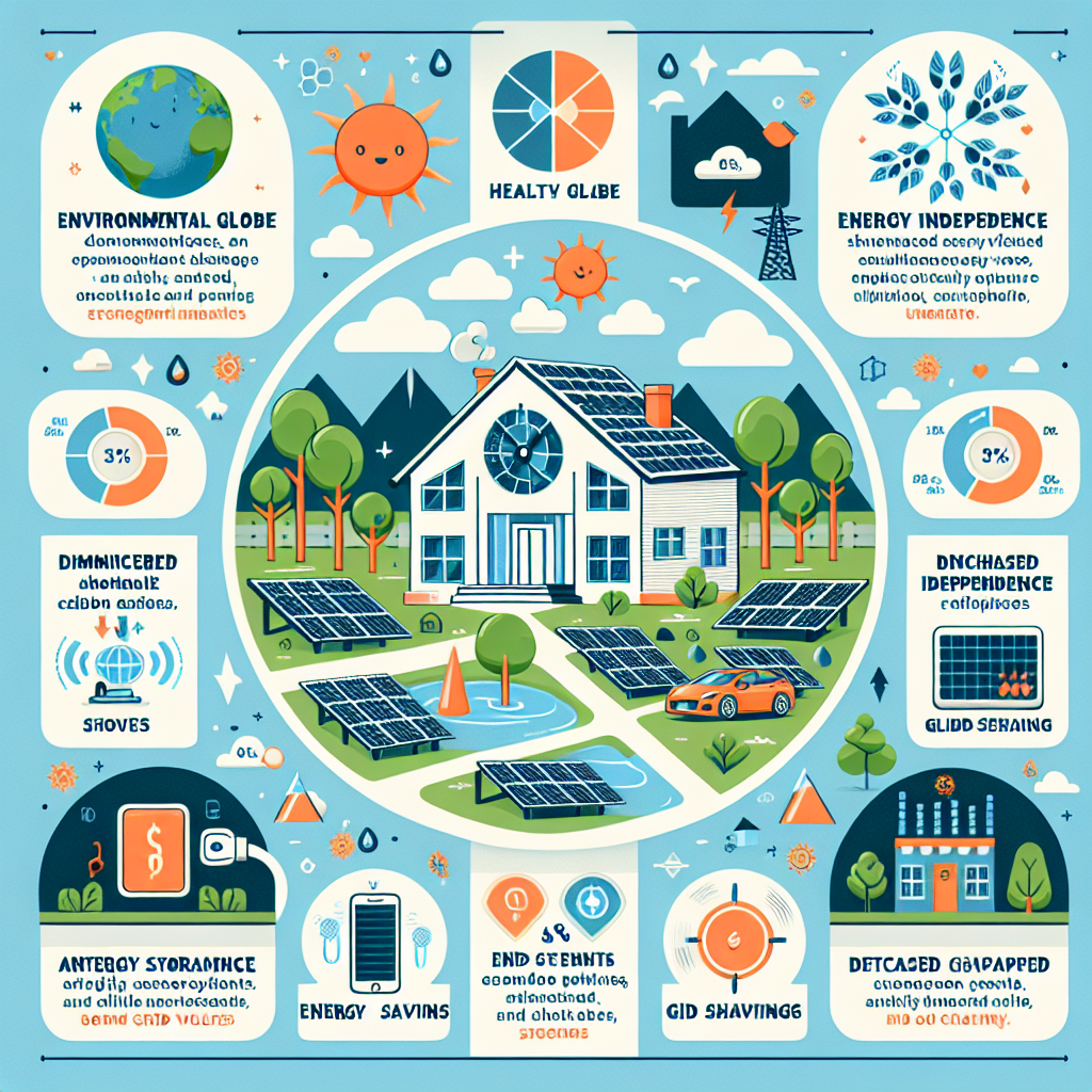 Infographic illustrating the environmental and energy independence benefits of solar energy