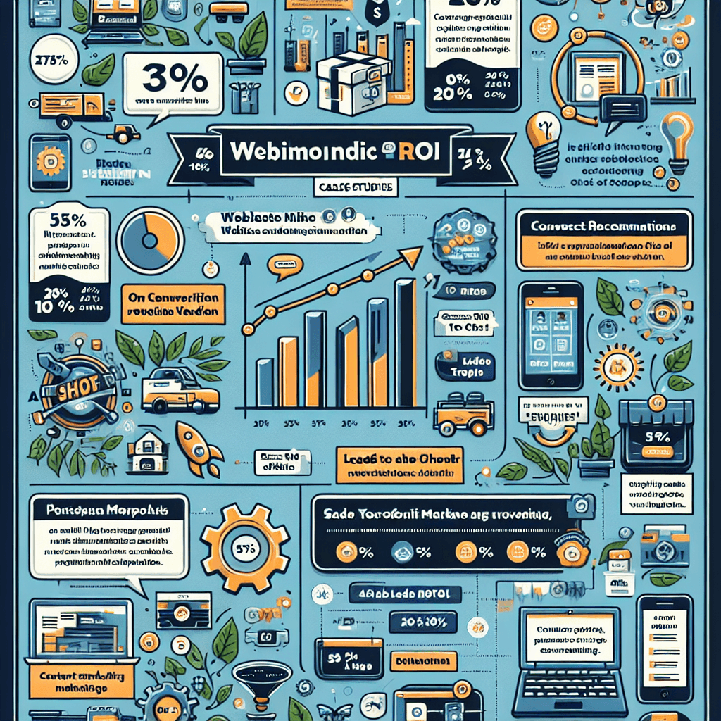 Infographic showcasing the success metrics and key tactics used in the case studies