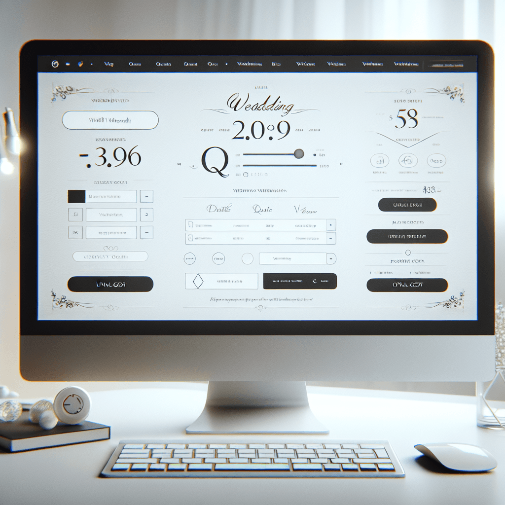 A visually appealing and user-friendly wedding videography quote calculator interface