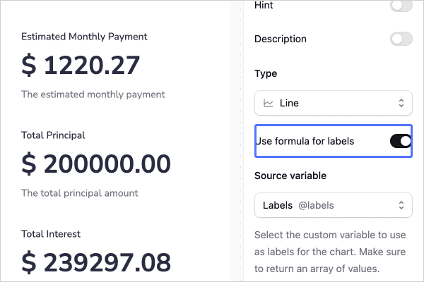 Add Horizontal Axis Labels using a formula