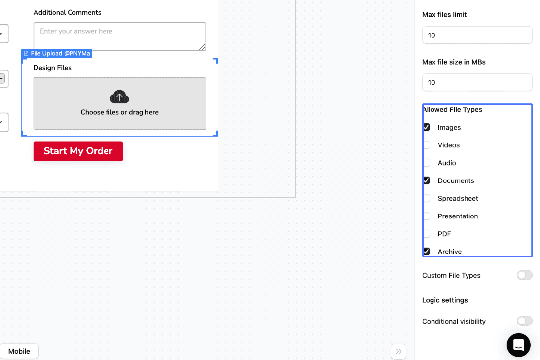 Customize Allowed File Types Or Add Custom File Types