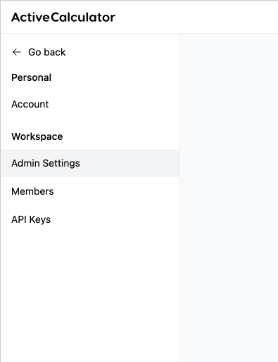 Click on Admin Settings