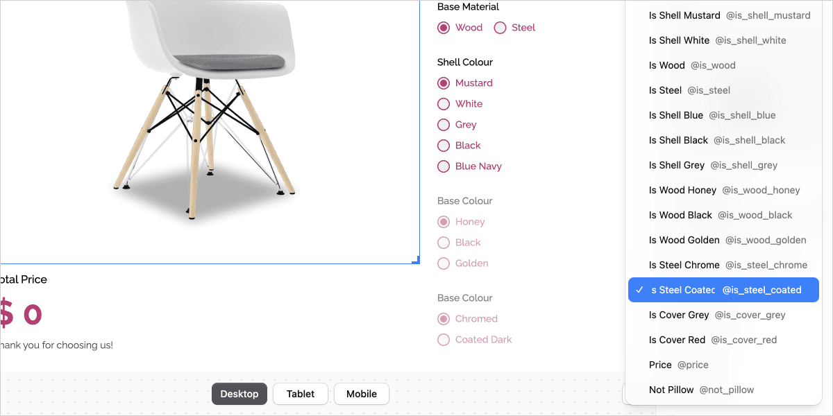 Select your custom variable (your formula) for source variable