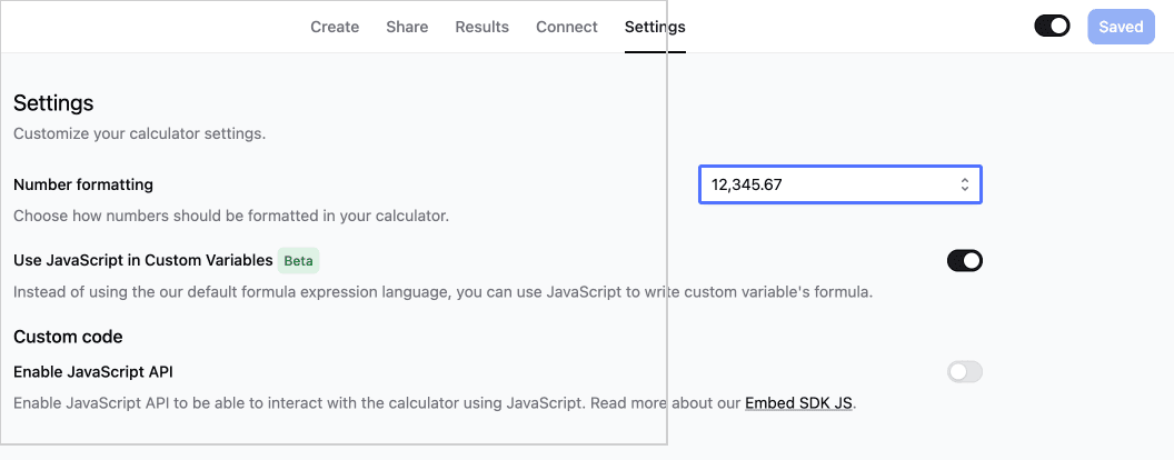 Select Number Format