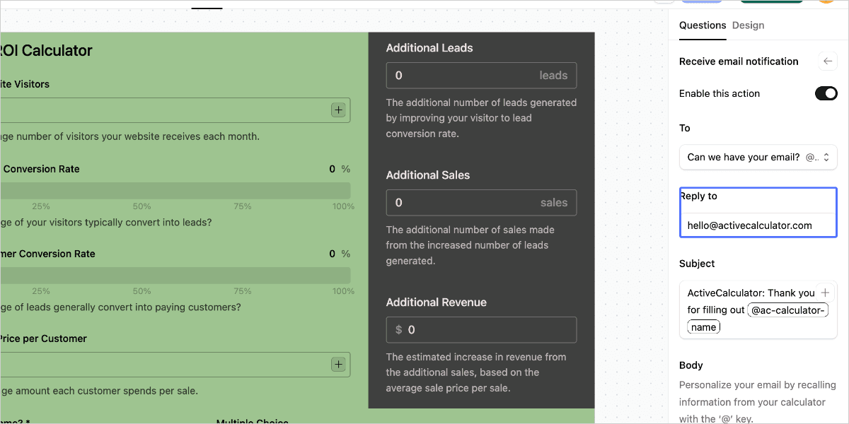 Edit the Reply to Field