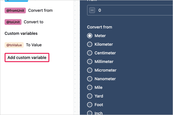 Adding a New Custom Variable