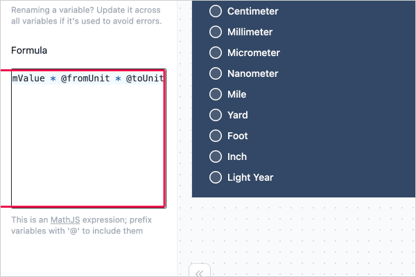 Writing Formulas Using Custom Variables