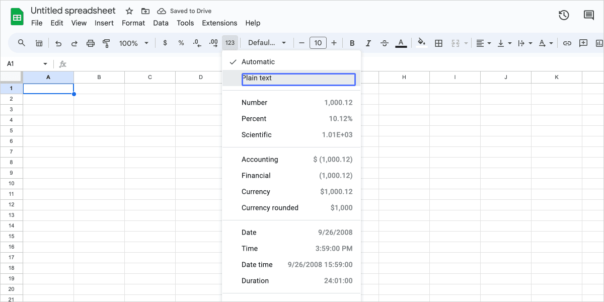 Correctly prepared spreadsheet for Value Lookup